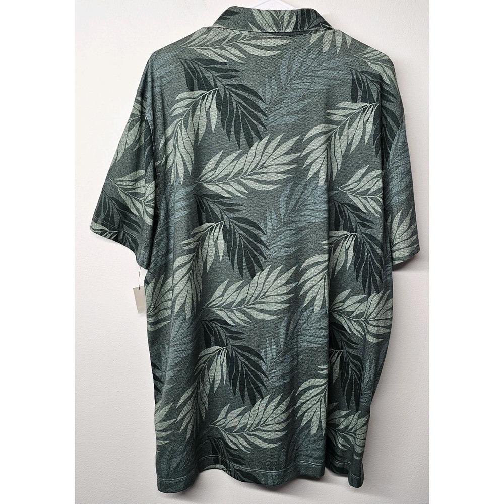 NWT Van Heusen‎ Men's XL Polo Shirt Green Palm Graphic Camp Outdoor $50 Retail - Picture 3 of 8